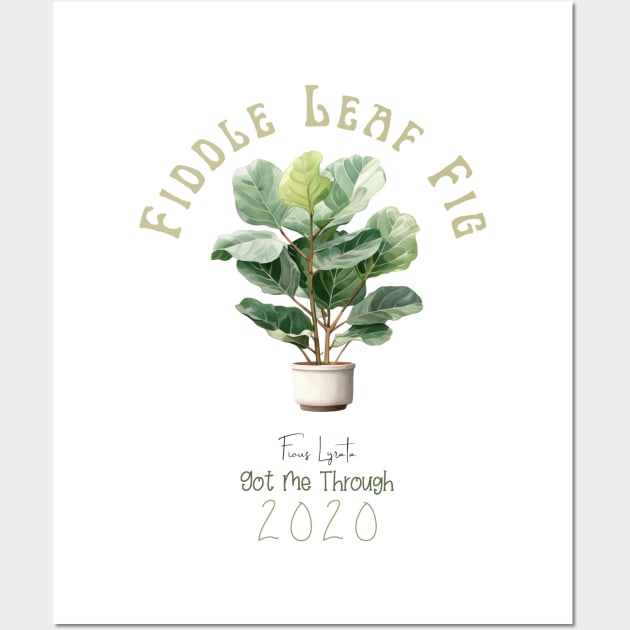 Fiddle Leaf Fig, Botanical Illustration T-Shirt | Plant Lover Tee Wall Art by Abystoic